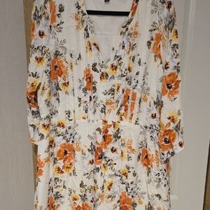 Torrid Floral Button-Down Dress